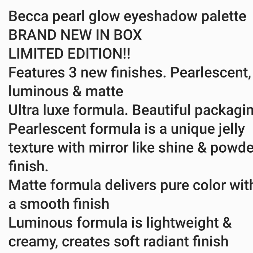 Becca Pearl Glow Shimmering Eyeshadow Palley - Picture 9 of 9
